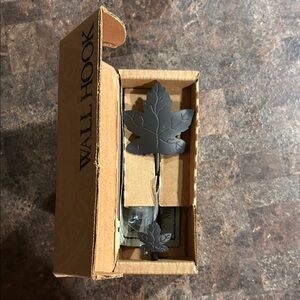 Longaberger wrought iron wall hook original maple leaf NOS